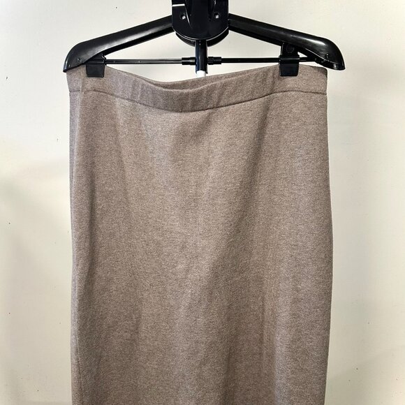 J.Jill Pure Jill Textured Knit Pull-On Skirt WMNS L Neutral Midi Soft Timeless - Picture 3 of 11